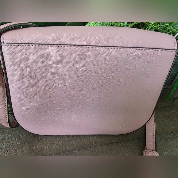 Kate Spade Laurel Way Large Carsen Crossbody In Dusty Peony Saffiano Leather - Picture 6 of 9